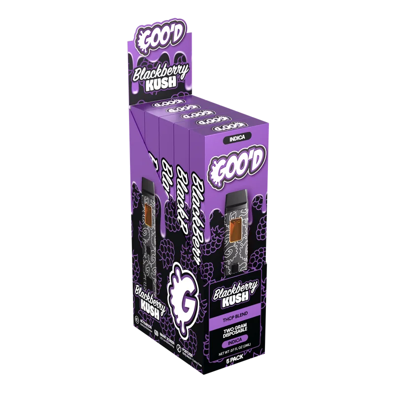 Goo'd Blackberry Kush disposable vape